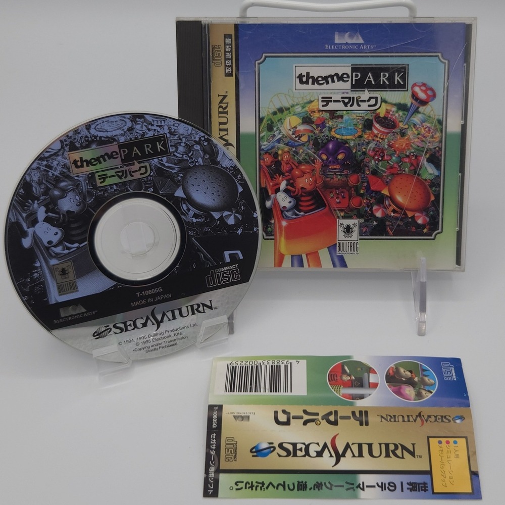 Theme Park - Sega Saturn - Japan Import - NTSC-J - CIB w/ Obi - EA - US Seller